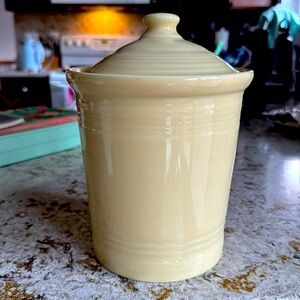 Fiestaware Canister 9” tall with lid - Cream